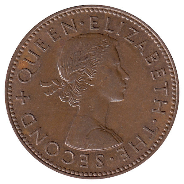 Новая Зеландия 1/2 пенни 1957 год