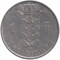Бельгия (Belgique) 1 франк 1967 год