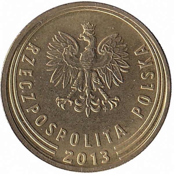 Польша 2 гроша 2013 год (новый тип) aUNC