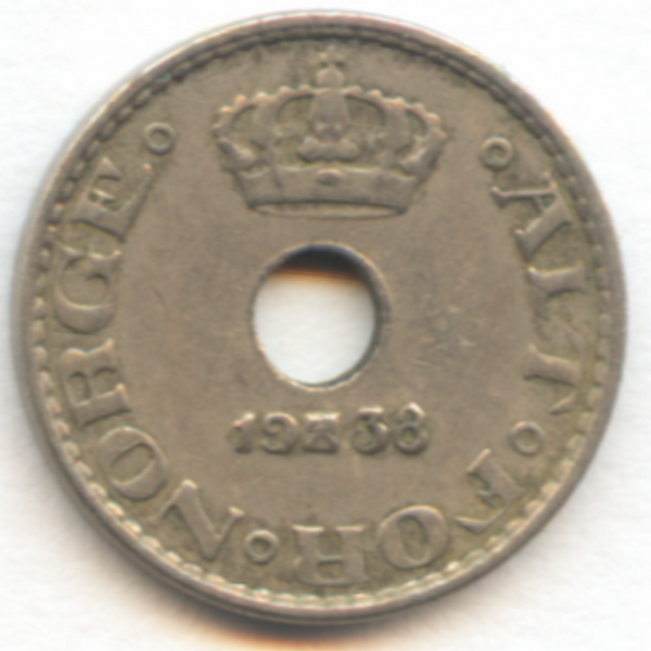Норвегия 10 эре 1938 год