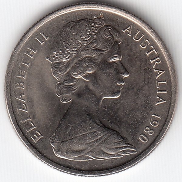 Австралия 5 центов 1980 год