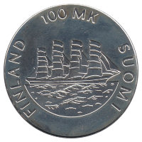 Финляндия 100 марок 1991 год (Автономия Аландских островов)
