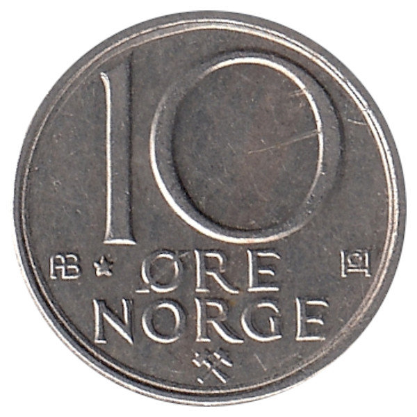 Норвегия 10 эре 1980 год (АВ*)