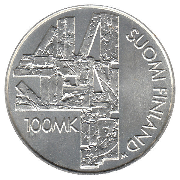 Финляндия 100 марок 2000 год (Алексис Киви)