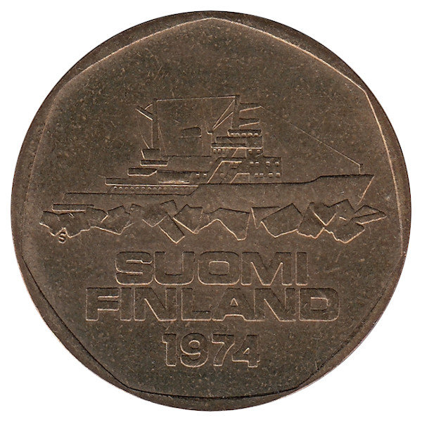 Финляндия 5 марок 1974 год 