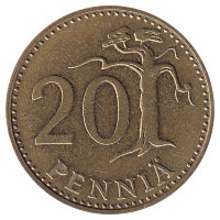 Финляндия 20 пенни 1970 год (редкая!)