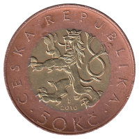 Чехия 50 крон 2010 год