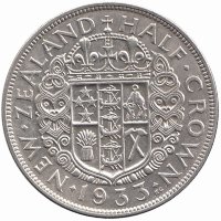 Новая Зеландия 1/2 кроны 1933 год