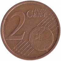 Германия 2 евроцента 2007 год (F)