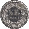 Швейцария 1/2 франка 2011 год 
