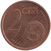 Германия 2 евроцента 2011 год (D)