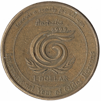 Австралия 1 доллар 1999 год (Международный год пожилых людей)