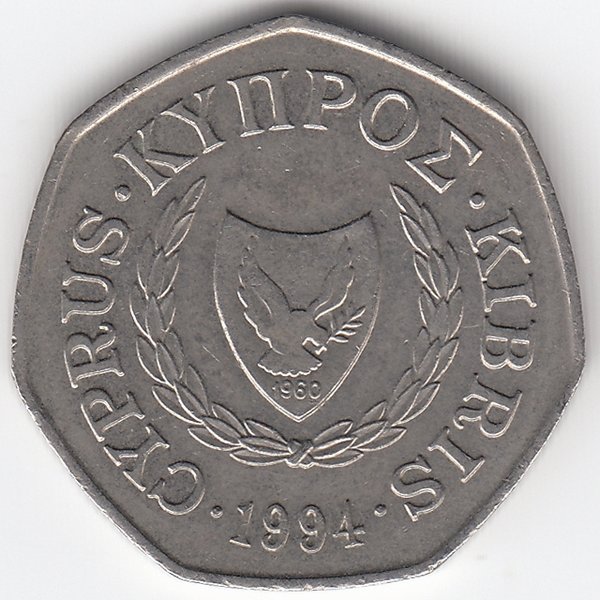 Кипр 50 центов 1994 год