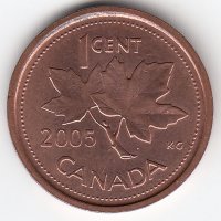 Канада 1 цент 2005 год