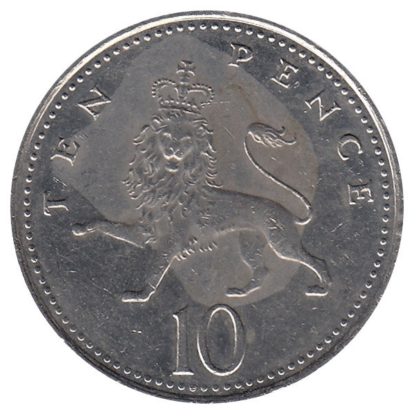 Великобритания 10 пенсов 2004 год
