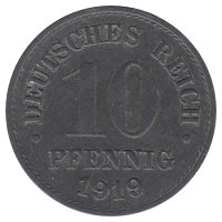 Германия 10 пфеннигов 1919 год 