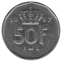 Люксембург 50 франков 1987 год