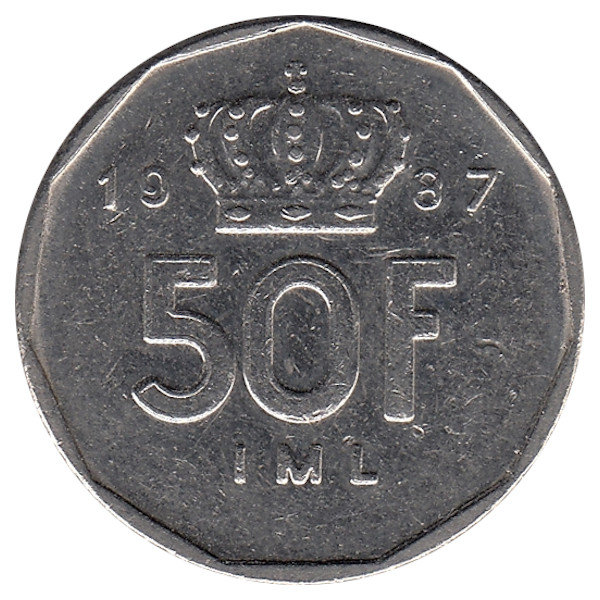 Люксембург 50 франков 1987 год