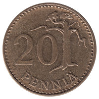 Финляндия 20 пенни 1971 год