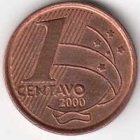 Бразилия 1 сентаво 2000 год