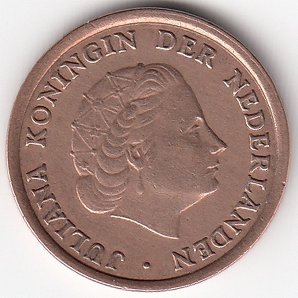 Нидерланды 1 цент 1954 год