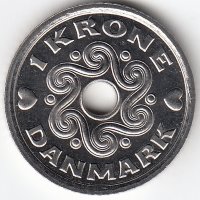 Дания 1 крона 2001 год