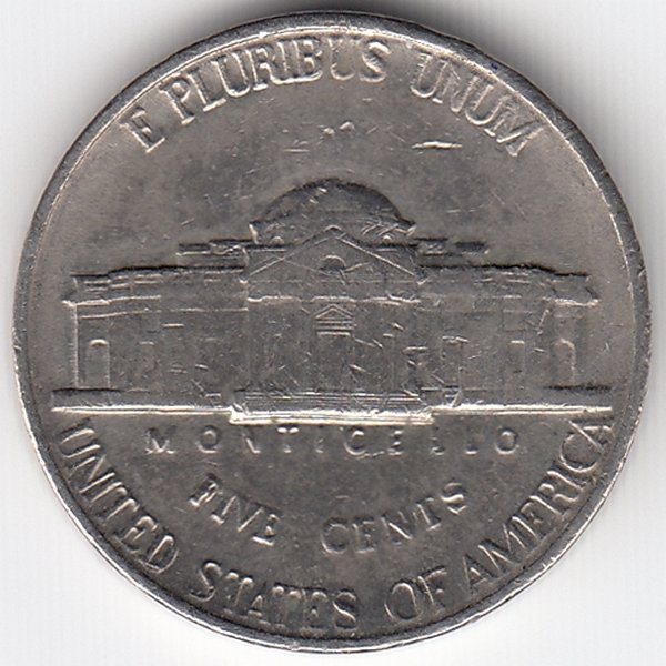 США 5 центов 1989 год (P)