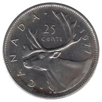 Канада 25 центов 1977 год (UNC)