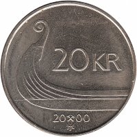 Норвегия 20 крон 2000 год (UNC)