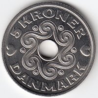 Дания 5 крон 2002 год