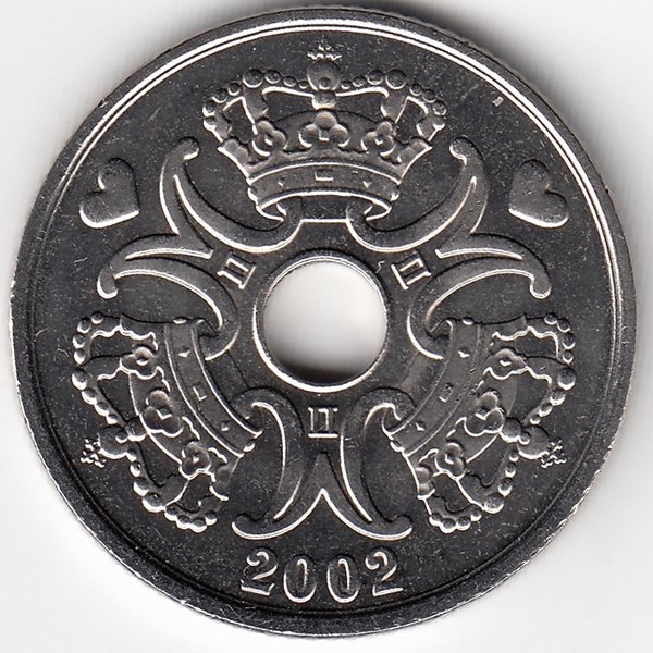 Дания 5 крон 2002 год