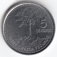 Гватемала 5 сентаво 2009 год