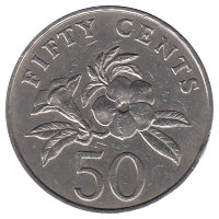 Сингапур 50 центов 1995 год