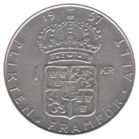 Швеция 1 крона 1957 год