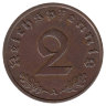Германия (Третий Рейх) 2 рейхспфеннига 1938 год (А)