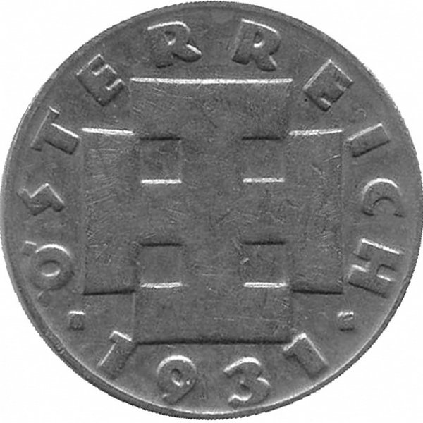 Австрия 5 грошей 1931 год