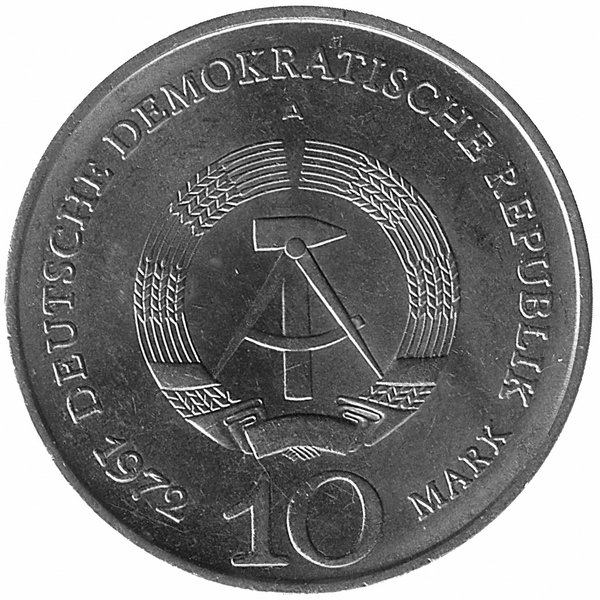 ГДР 10 марок 1972 год
