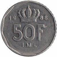 Люксембург 50 франков 1988 год
