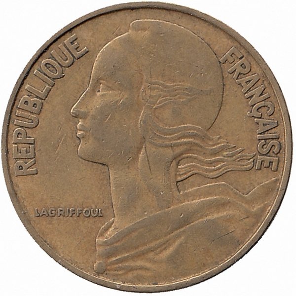 Франция 20 сантимов 1964 год
