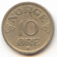 Норвегия 10 эре 1952 год