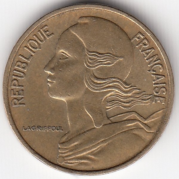 Франция 5 сантимов 1972 год