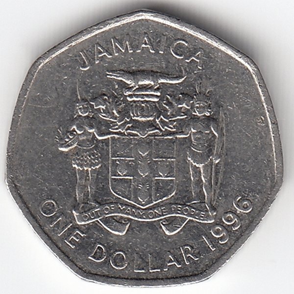 Ямайка 1 доллар 1996 год