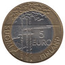 Финляндия 5 евро 2003 год (Чемпионат мира по хоккею с шайбой)