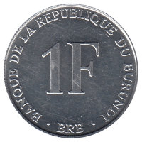 Бурунди 1 франк 1990 год (UNC)
