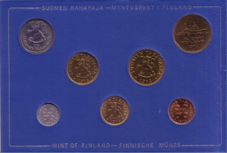 Финляндия набор монет 7 штук 1974 год
