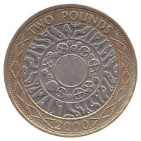 Великобритания 2 фунта 2000 год