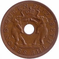 Родезия и Ньясаленд 1 пенни 1963 год (XF+)