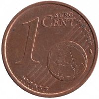 Италия 1 евроцент 2012 год