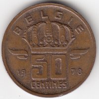 Бельгия (Belgie) 50 сантимов 1970 год