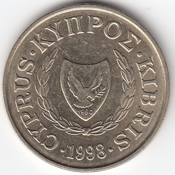 Кипр 10 центов 1998 год
